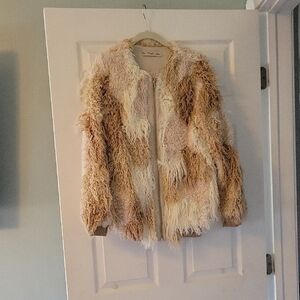 The Limited Cream and Tan Teddy Jacket